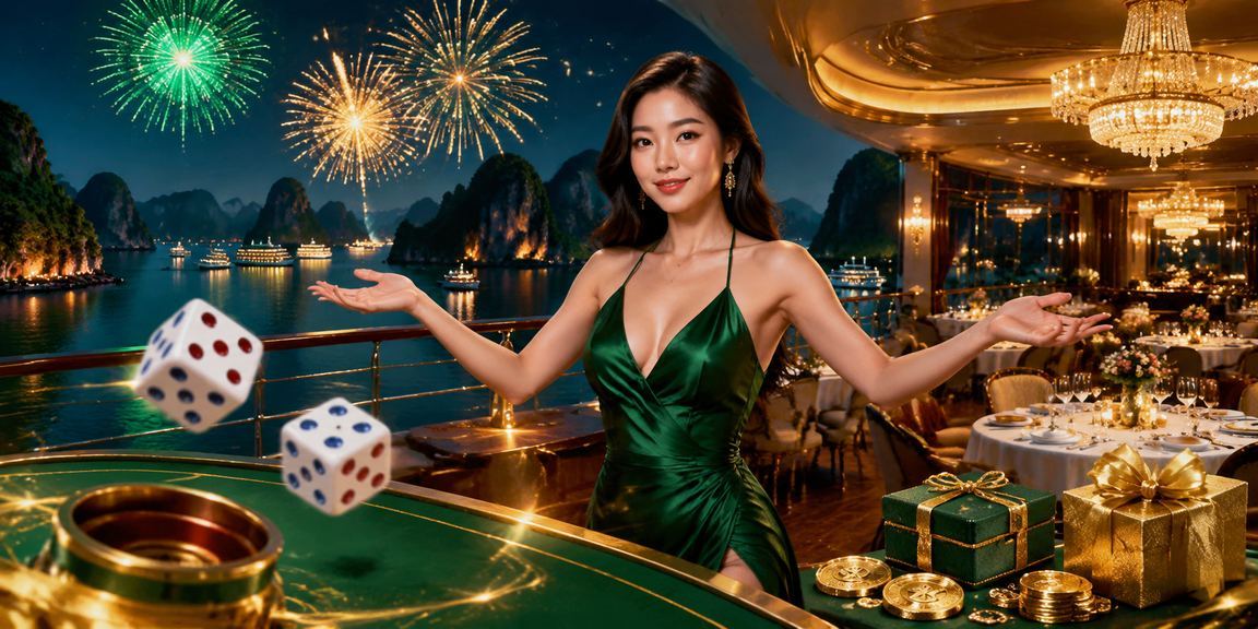 Không khí lễ hội Hạ Long – bàn Tài Xỉu truyền thống bên vịnh biển