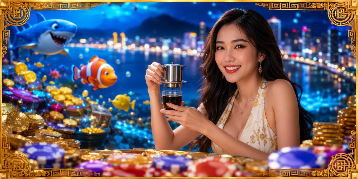 Người dùng Quy Nhơn thực hiện nạp tiền casino qua điện thoại bên ly cà phê sáng